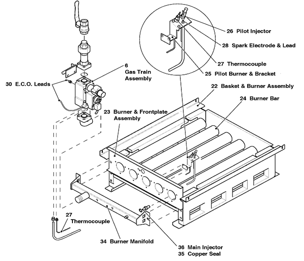 BURNER AND BASKET ASSEMBLY logo