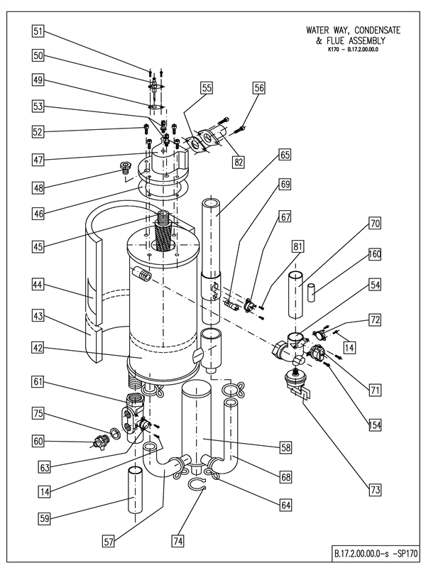 WATER WAY, CONDENSATE AND FLUE logo