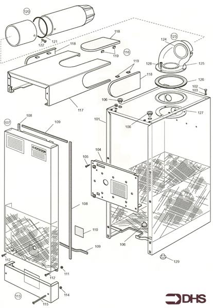 CASING AND FLUE ASSY - RS logo