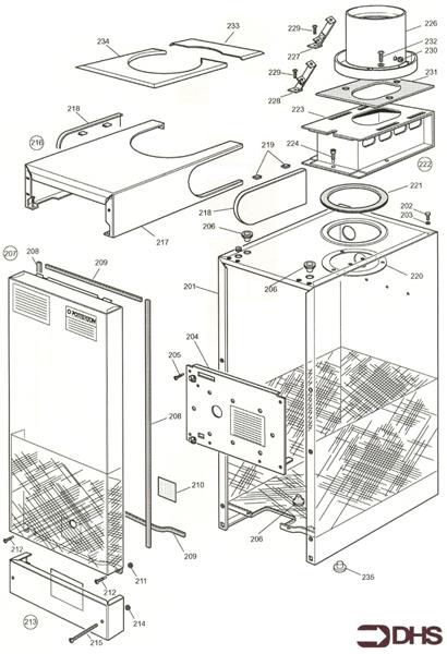 HEAT EXCH. & FLUEHOOD ASSY logo