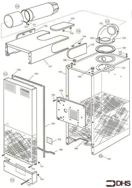 CASING AND FLUE ASSY - RS logo
