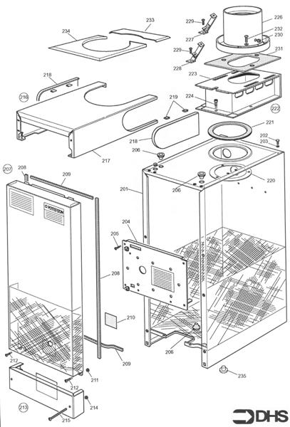 CASING AND FLUE ASSY - CF logo