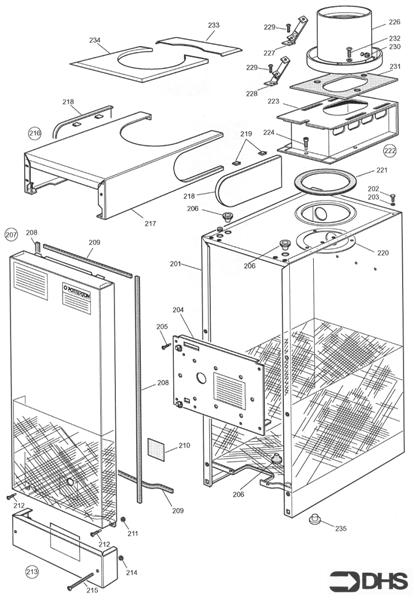 HEAT EXCH AND FLUEHOOD ASSY logo