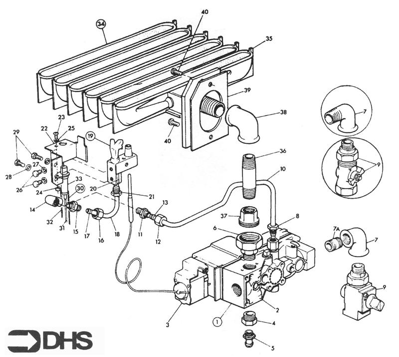 GAS CONTROL - BURNER ASSY logo