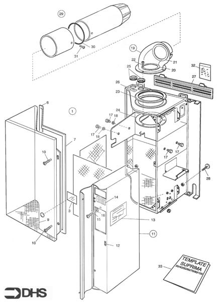 OUTERCASE FLUE ASSY logo