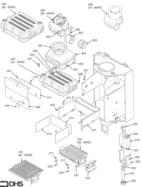 HEAT EXCH. - FLUE - BURNER logo