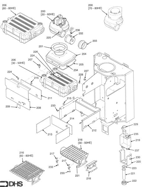 HEAT EXCH. - FLUE - BURNER logo