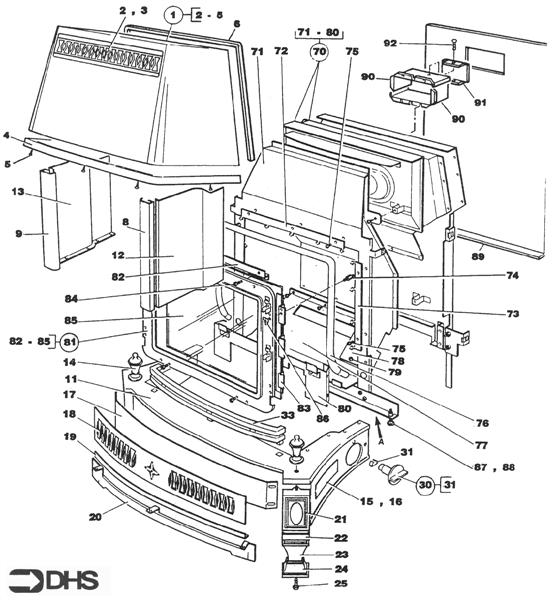 OUTER CASING AND FIREBOX ASSY logo