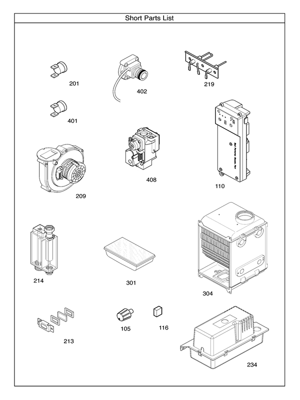 SHORT PARTS LIST logo