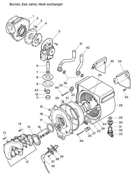 BURNER,G.VALVE,H.EX logo