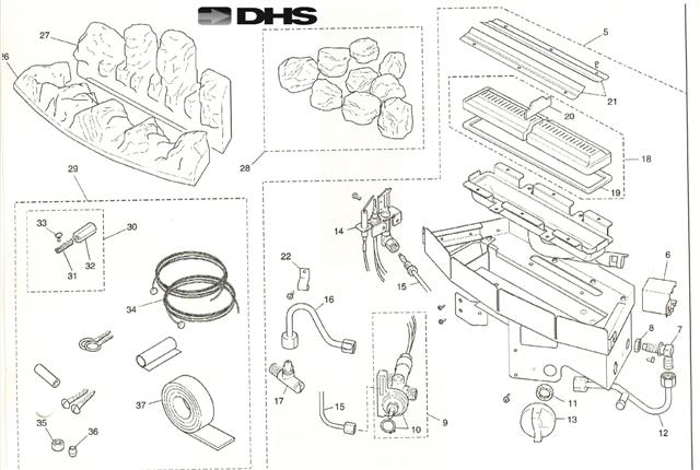 BURNER TRAY/CERAMICS/FIXING KI logo