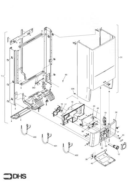 FRAME, FRONT PANEL, CASE logo