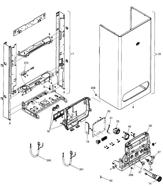 FRAME, FRONT PANEL, CASE logo